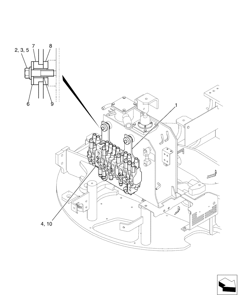 Схема запчастей Case CX36B - (01-030[01]) - VALVE INSTAL (35) - HYDRAULIC SYSTEMS