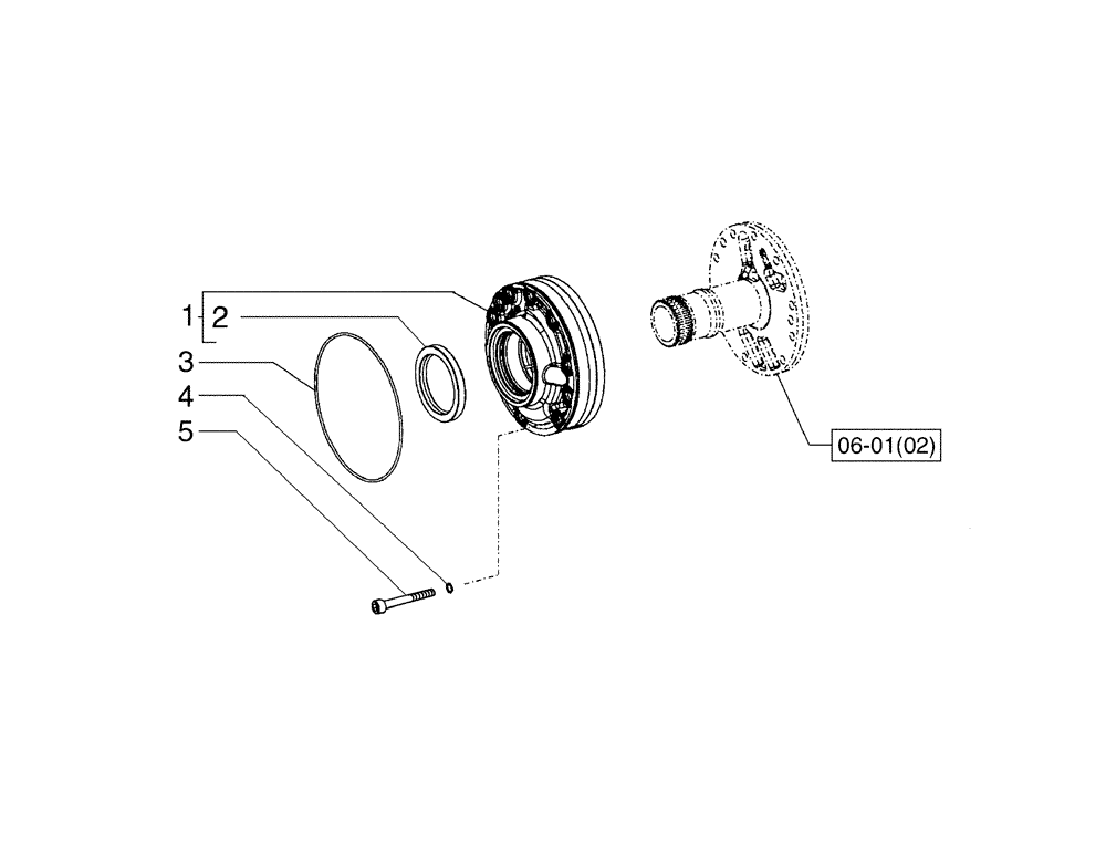 Схема запчастей Case 845B - (06-01[17]) - TRANSMISSION, PUMP - (TORQUE CONVERTER) (06) - POWER TRAIN