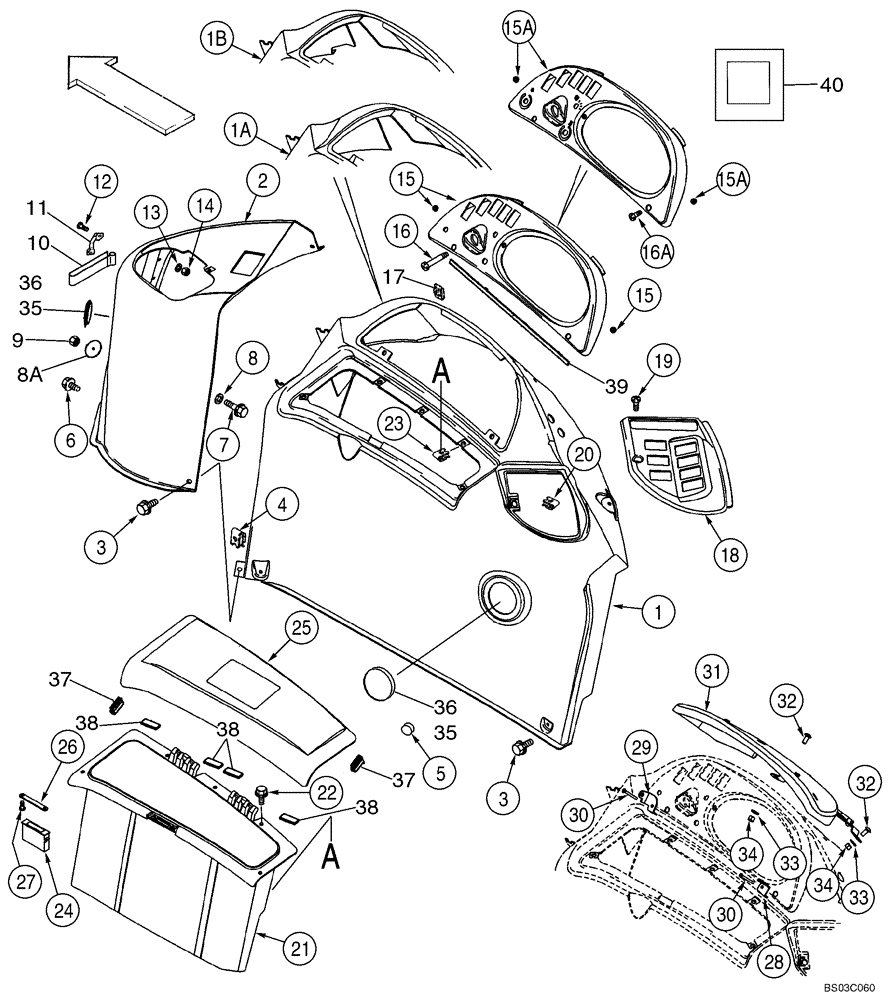 Схема запчастей Case 580M - (04-11) - INSTRUMENT PANEL, SIDE - COVERS (RIGHT-HAND SIDE) (04) - ELECTRICAL SYSTEMS