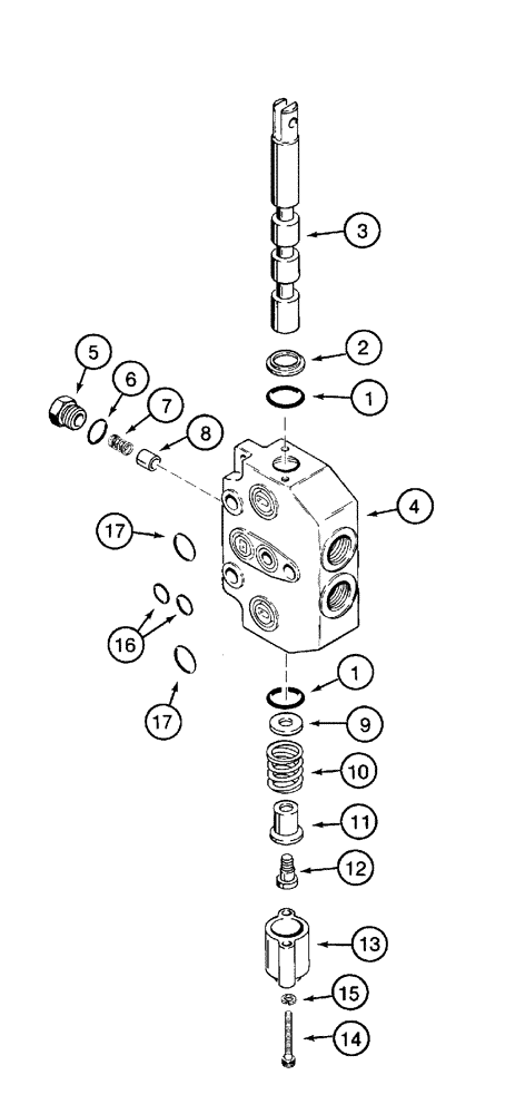 Схема запчастей Case 960 - (08-13) - VALVE SECTION STEERING, REAR AND ATTACHMENT LIFT (08) - HYDRAULICS