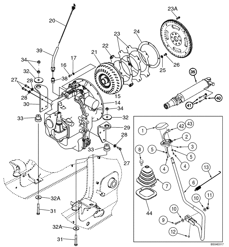 Схема запчастей Case 580M - (06-11) - TRANSMISSION - MOUNTING (06) - POWER TRAIN