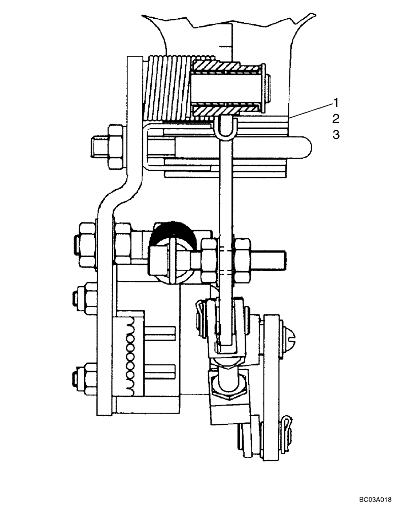 Схема запчастей Case 721D - (03-01) - CONTROLS - THROTTLE, FOOT (03) - FUEL SYSTEM