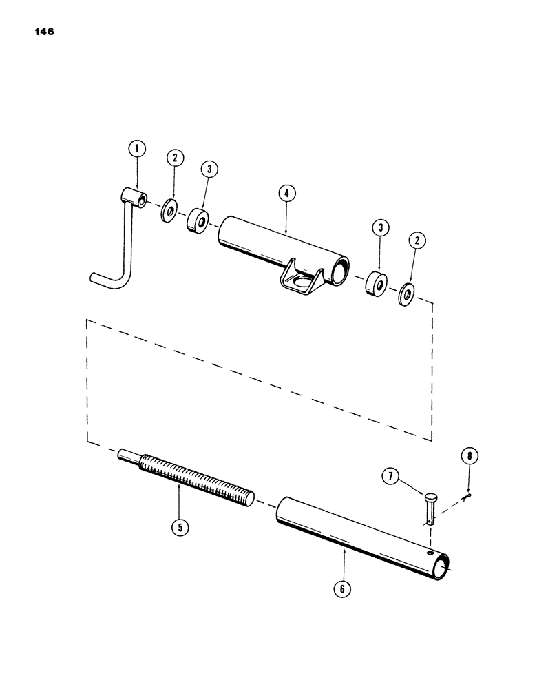 Схема запчастей Case 980B - (146) - TRACK TREAD ADJUSTING JACK (04) - UNDERCARRIAGE