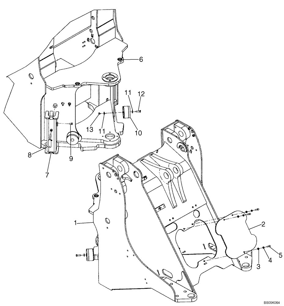 Схема запчастей Case 621D - (09-26B) - FRAME, FRONT (Z BAR LOADER) - IF USED (09) - CHASSIS