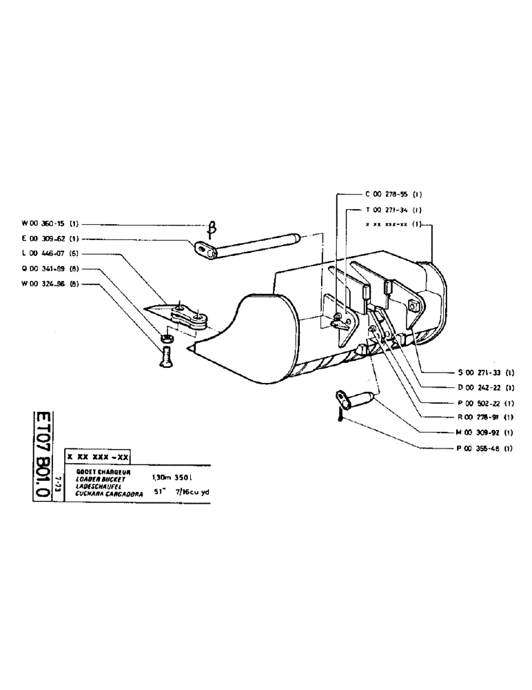 Схема запчастей Case TC45 - (113) - LOADER BUCKET 