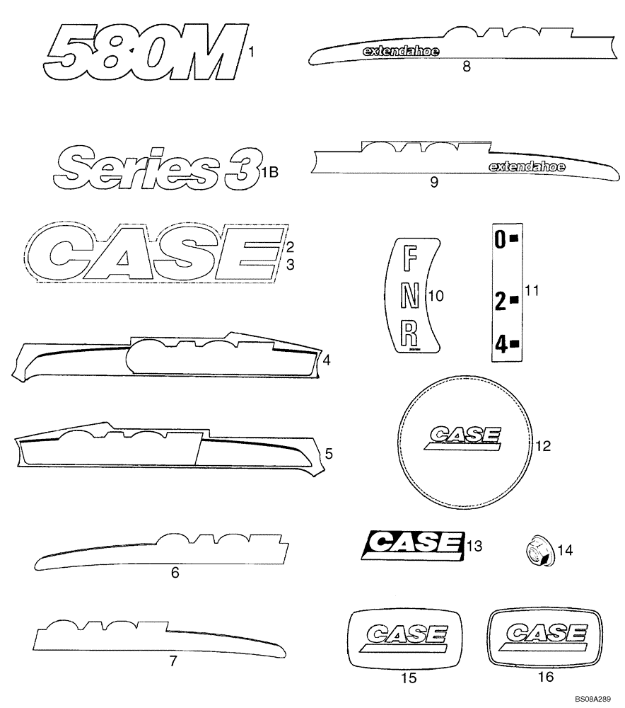 Схема запчастей Case 580M - (09-73) - DECALS (09) - CHASSIS/ATTACHMENTS