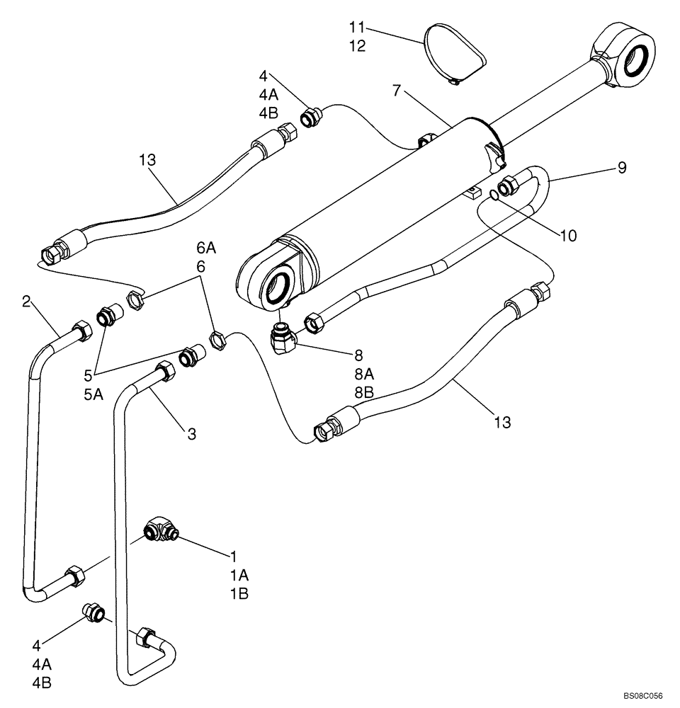 Схема запчастей Case 721E - (08-17) - HYDRAULICS - LOADER BUCKET ( Z-BAR/XR ) (08) - HYDRAULICS