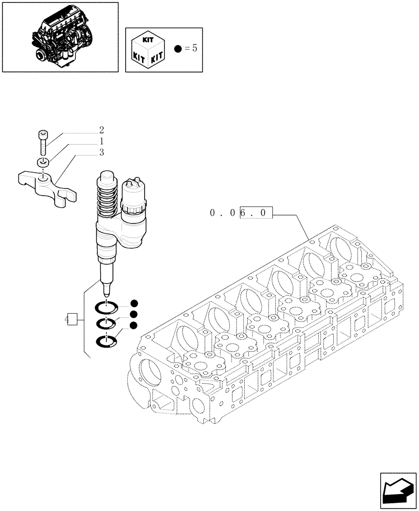 Схема запчастей Case F3AE0684D B005 - (0.14.8[01]) - INJECTOR & RELATED PARTS (504072255) 