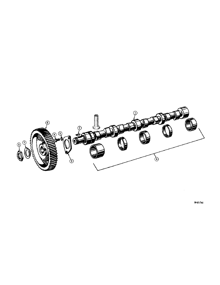 Схема запчастей Case 310F - (048[1]) - CAMSHAFT - DIESEL (01) - ENGINE