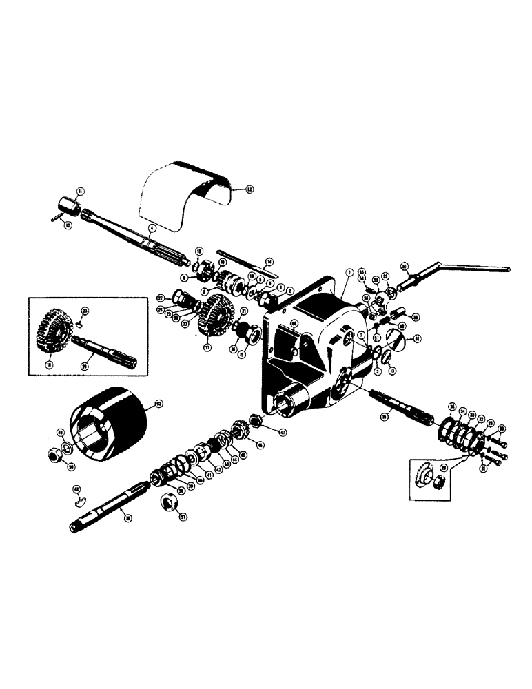 Схема запчастей Case 320 - (216) - POWER TAKE-OFF AND BELT PULLEY (05) - UPPERSTRUCTURE CHASSIS