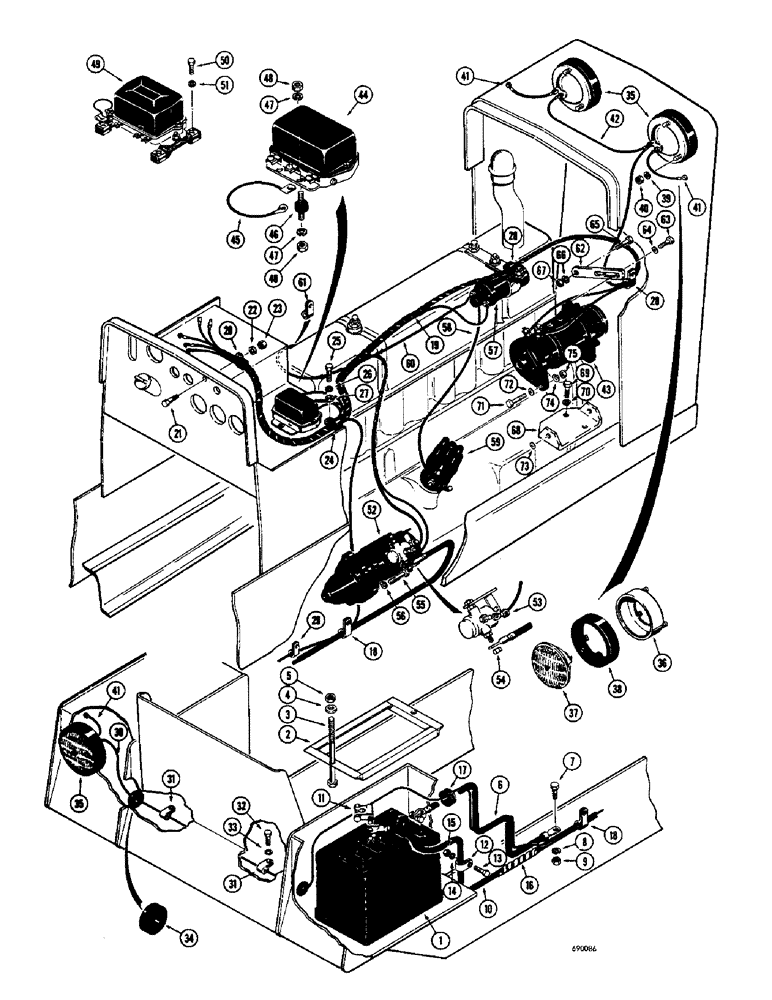 Схема запчастей Case 310G - (066) - ELECTRICAL SYSTEM - GAS (06) - ELECTRICAL SYSTEMS