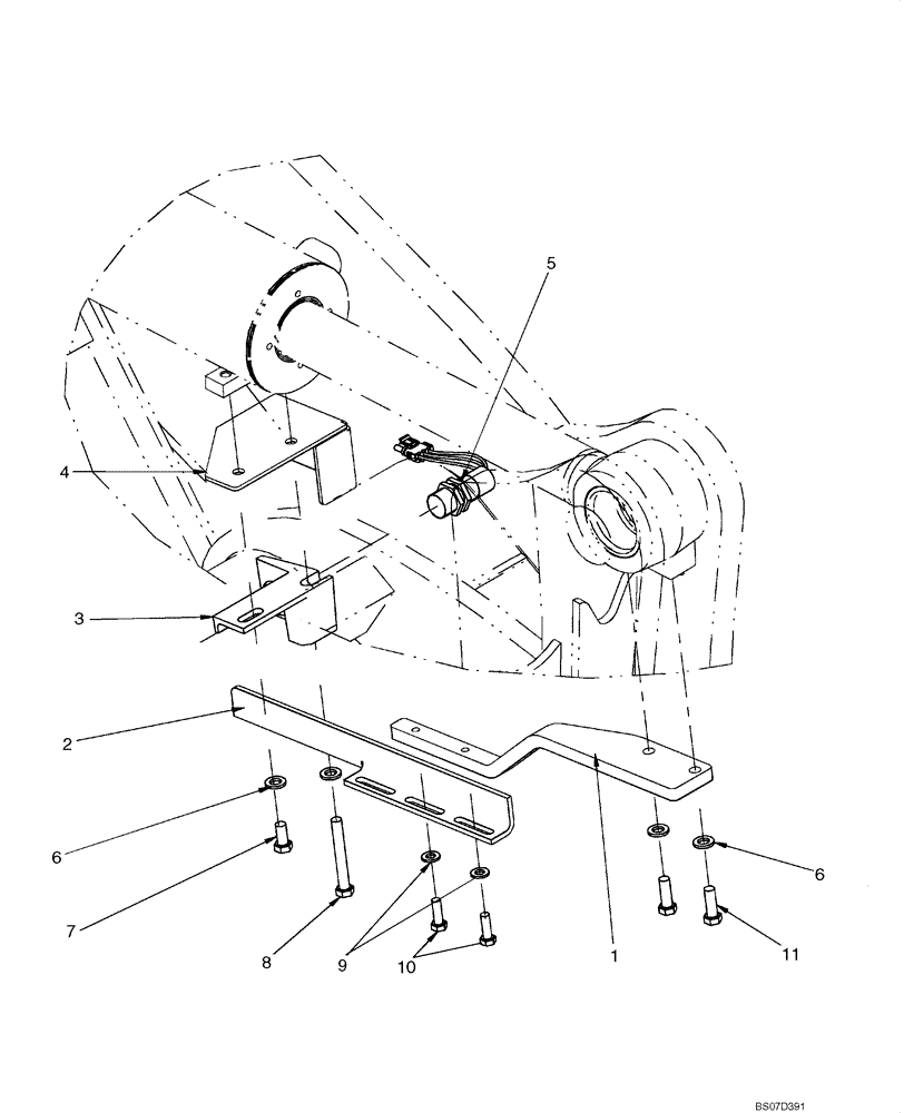 Схема запчастей Case 521E - (09-01) - CONTROL - RETURN-TO-DIG (Z-BAR) (09) - CHASSIS