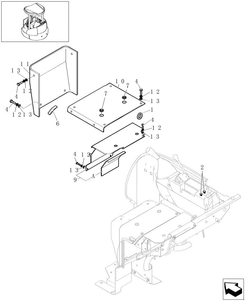 Схема запчастей Case CX27B - (1.280[02A]) - HEATING (WITHOUT HEATER) (01) - Section 1