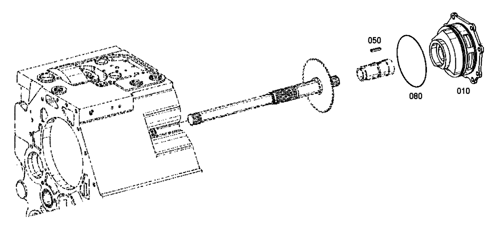 Схема запчастей Case 340B - (18A00000588[001]) - OIL PUMP, GEARBOX (87453815) (03) - Converter / Transmission