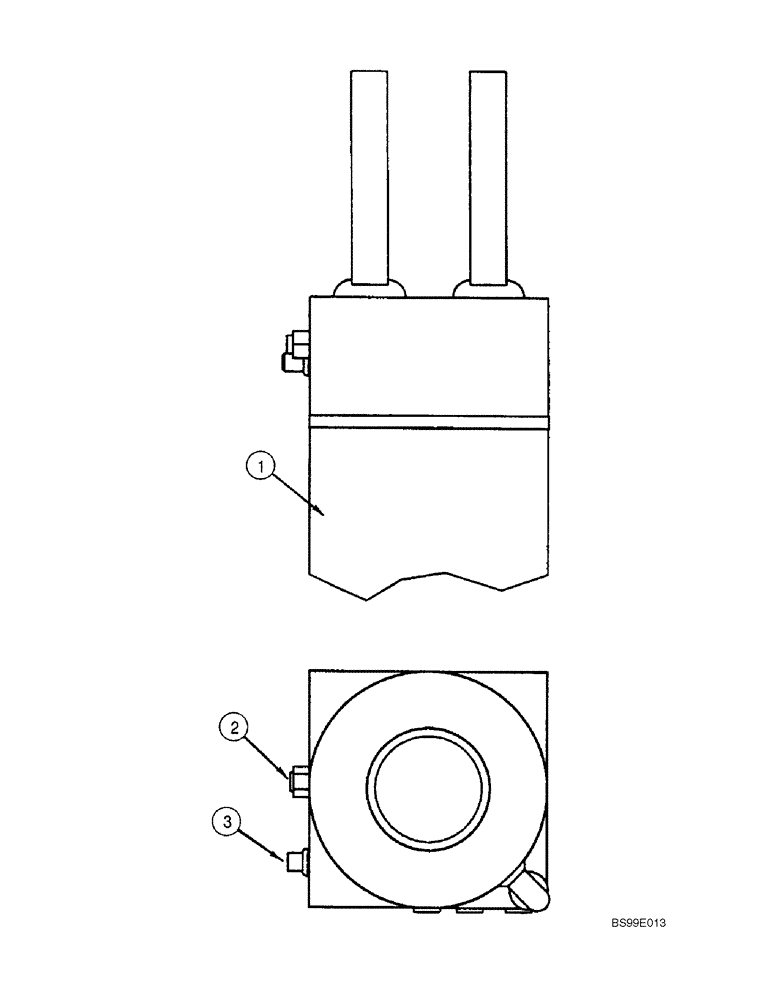 Схема запчастей Case 688G - (8-50) - 366338A1 FORK TILT CYLINDER (BSN 688G JFE0003613) (08) - HYDRAULICS