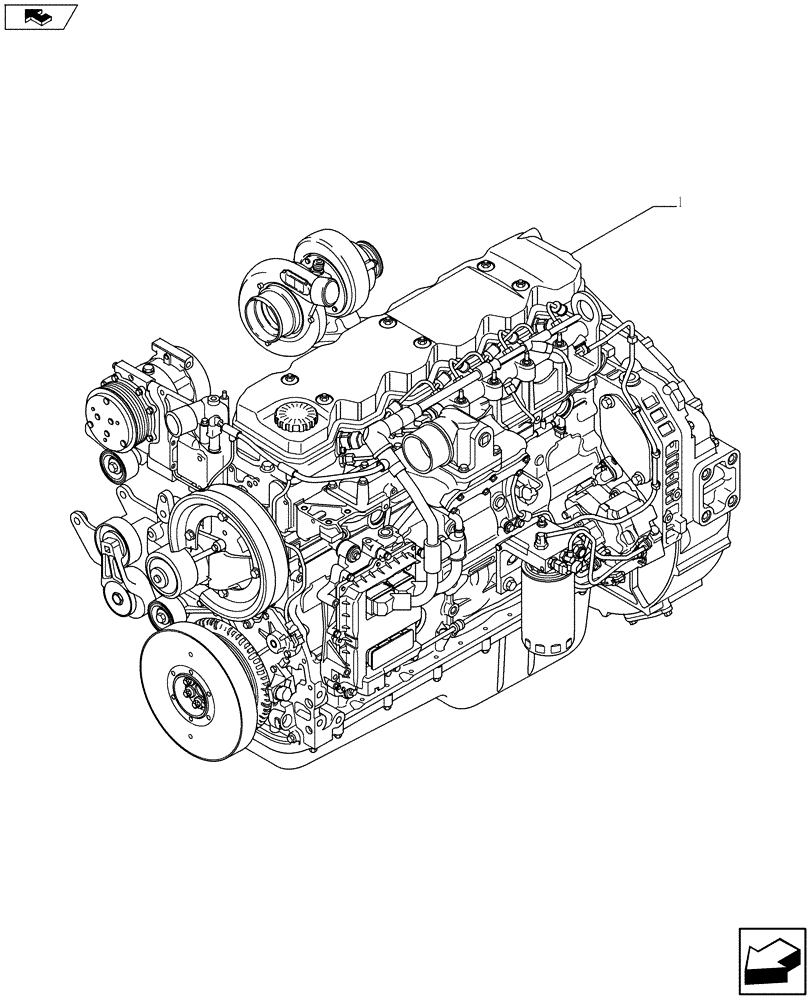 Схема запчастей Case F4HFE613U A005 - (10.001.01) - ENGINE (5801366315) (10) - ENGINE