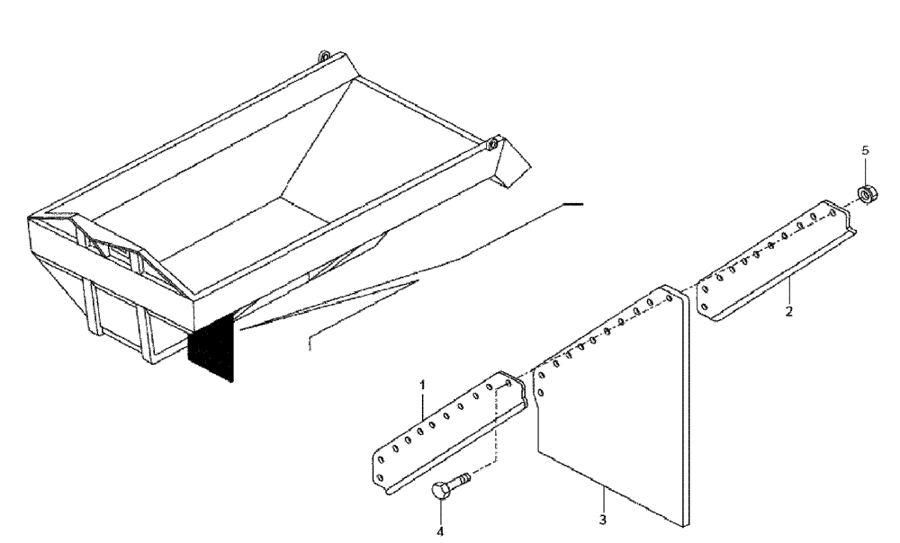 Схема запчастей Case 340B - (61A00020559[001]) - MUDGUARDS, REAR (P.I.N. HHD0340BN7PG58147 AND AFTER) (84281082) (10) - Cab/Cowlings