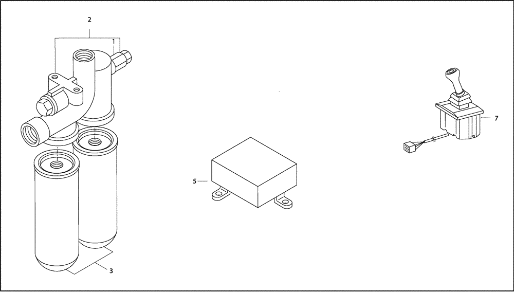 Схема запчастей Case 330B - (18A00000987[001]) - FILTER AND CONTROL UNIT - GEARBOX W/O RETARDER (87515165) (03) - Converter / Transmission