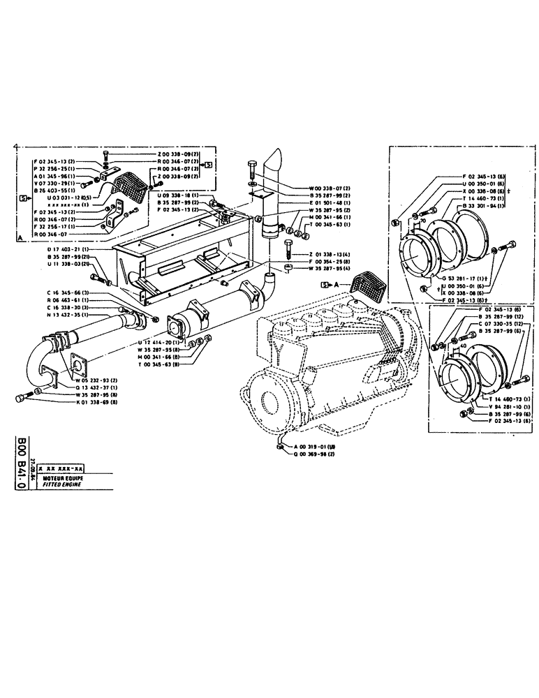 Схема запчастей Case 160CL - (033) - FITTED ENGINE (01) - ENGINE