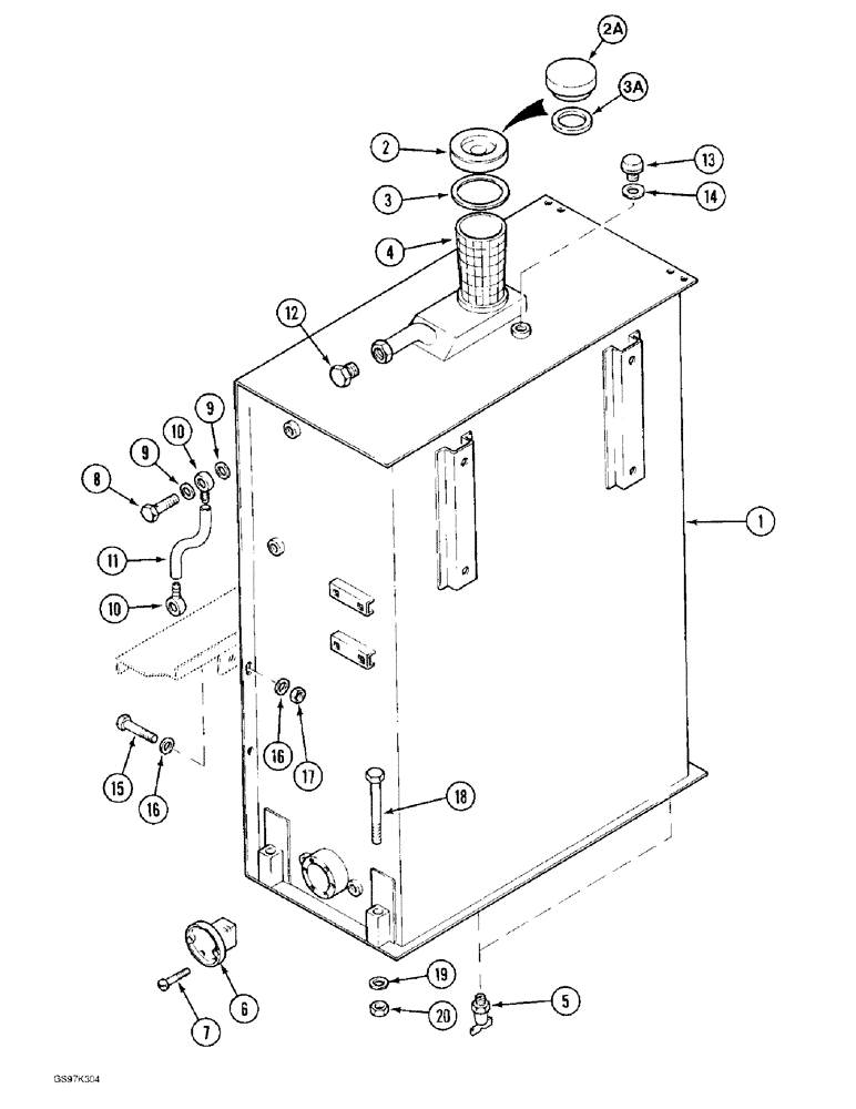 Схема запчастей Case 170C - (3-2) - FUEL TANK (03) - FUEL SYSTEM