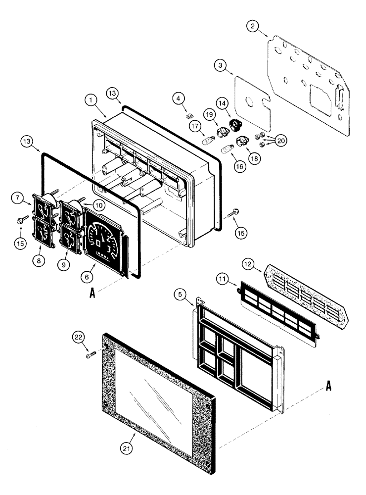 Схема запчастей Case 6030 - (04-05) - INSTRUMENT CLUSTER (04) - ELECTRICAL SYSTEMS