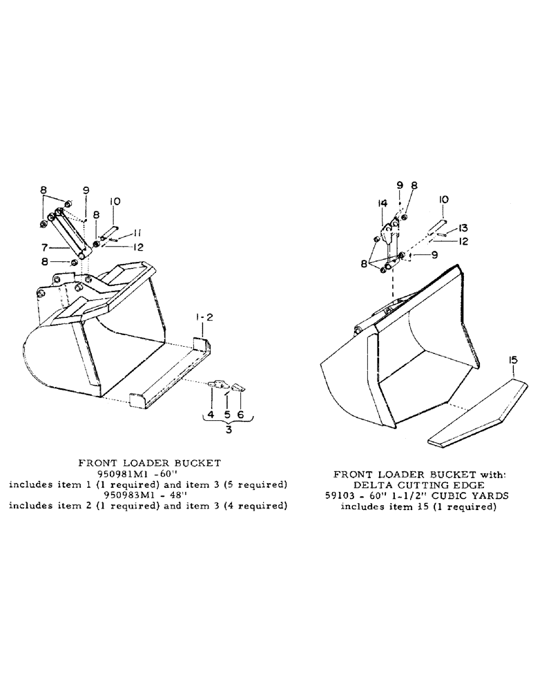 Схема запчастей Case 40YC - (F02) - FRONT LOADER BUCKETS (19) - BUCKETS