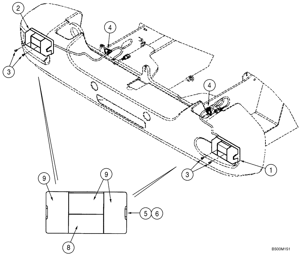 Схема запчастей Case 521D - (04-22A) - LAMP ASSY - LAMPS, REAR COMBINATION - IF USED (04) - ELECTRICAL SYSTEMS