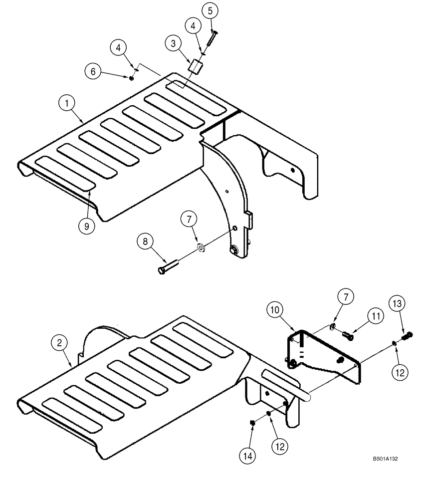 Схема запчастей Case 521D - (09-19) - FENDERS, REAR - IF USED (09) - CHASSIS