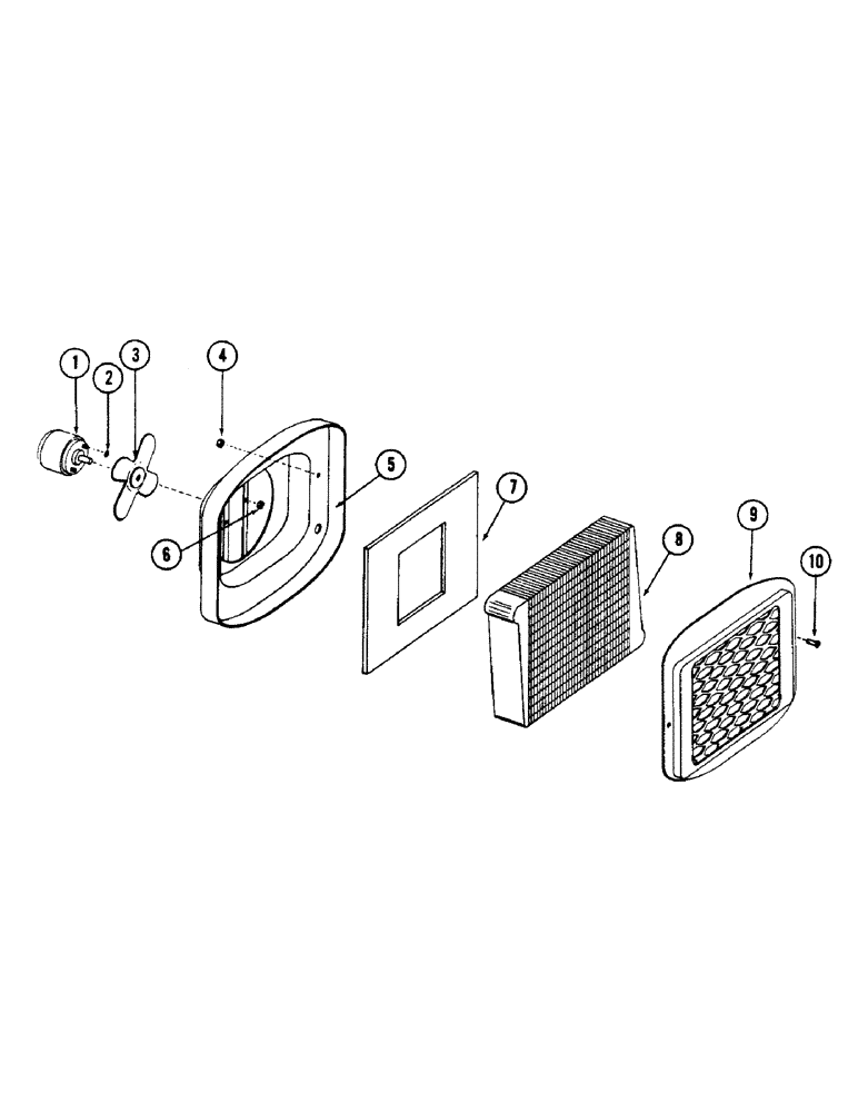 Схема запчастей Case 50 - (310) - HEATER, (USED ON UNITS WITH SERIAL NUMBER 6279926 AND AFTER) (50) - CAB CLIMATE CONTROL