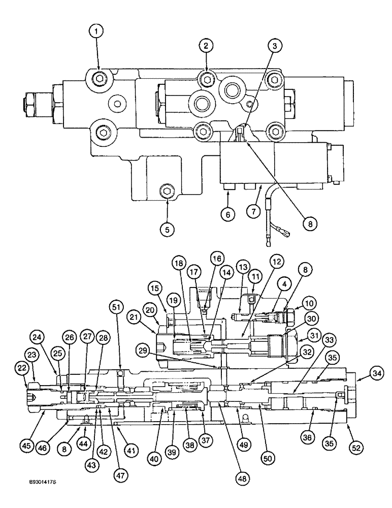 Схема запчастей Case 9010 - (8-20) - 156874A1 PUMP REQULATOR ASSEMBLY - FRONT (08) - HYDRAULICS