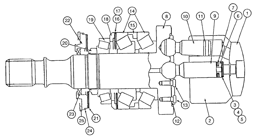 Схема запчастей Case 9050B - (8-140) - HYDRAULIC PUMP, SHAFT DRIVEN PISTON PUMP (08) - HYDRAULICS