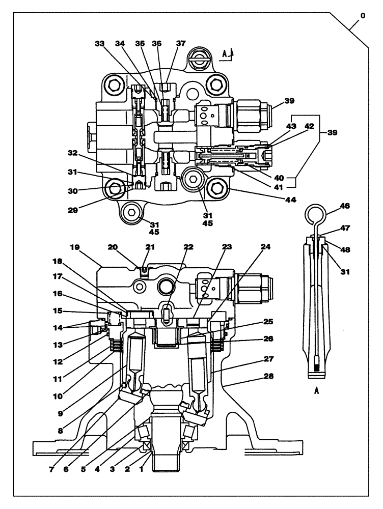 Схема запчастей Case CX300C - (08-220-00[01]) - SWING HYDRAULIC MOTOR (08) - HYDRAULICS