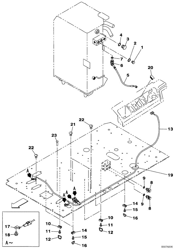 Схема запчастей Case CX160B - (08-44) - PLUG (08) - HYDRAULICS