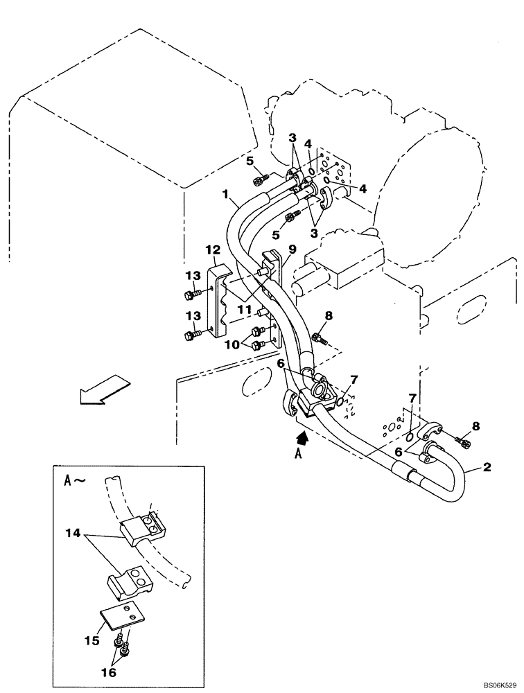 Схема запчастей Case CX210B - (08-06) - HYDRAULICS - CONTROL VALVE SUPPLY (08) - HYDRAULICS