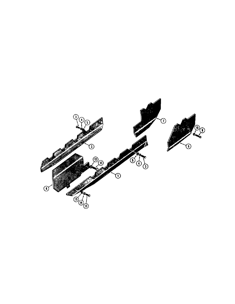 Схема запчастей Case 310G - (120) - TRACK GUIDES (ROCK GUARDS) (04) - UNDERCARRIAGE