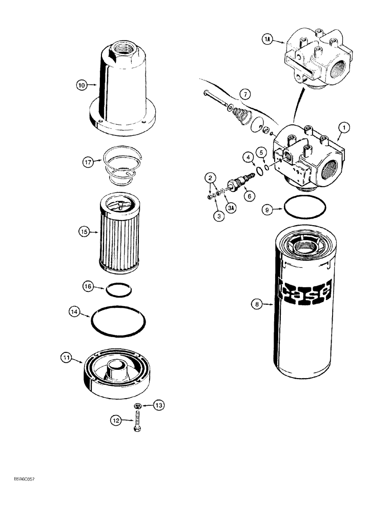 Схема запчастей Case 550G - (6-32) - HYDRAULIC OIL FILTERS (07) - HYDRAULIC SYSTEM