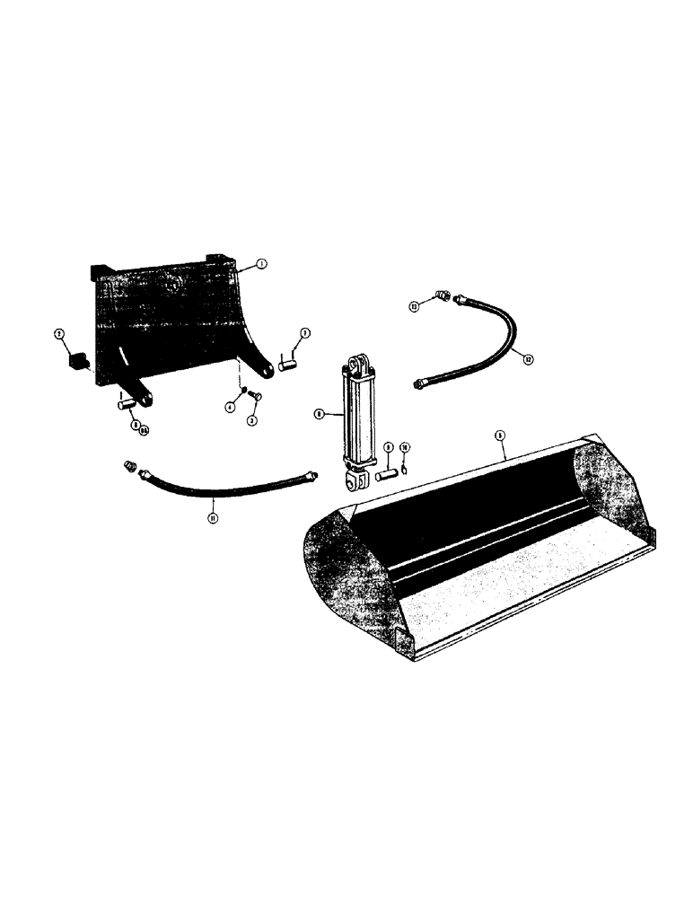 Схема запчастей Case 430 - (52) - LOADER BUCKET ATTACHMENT, LATE PRODUCTION 