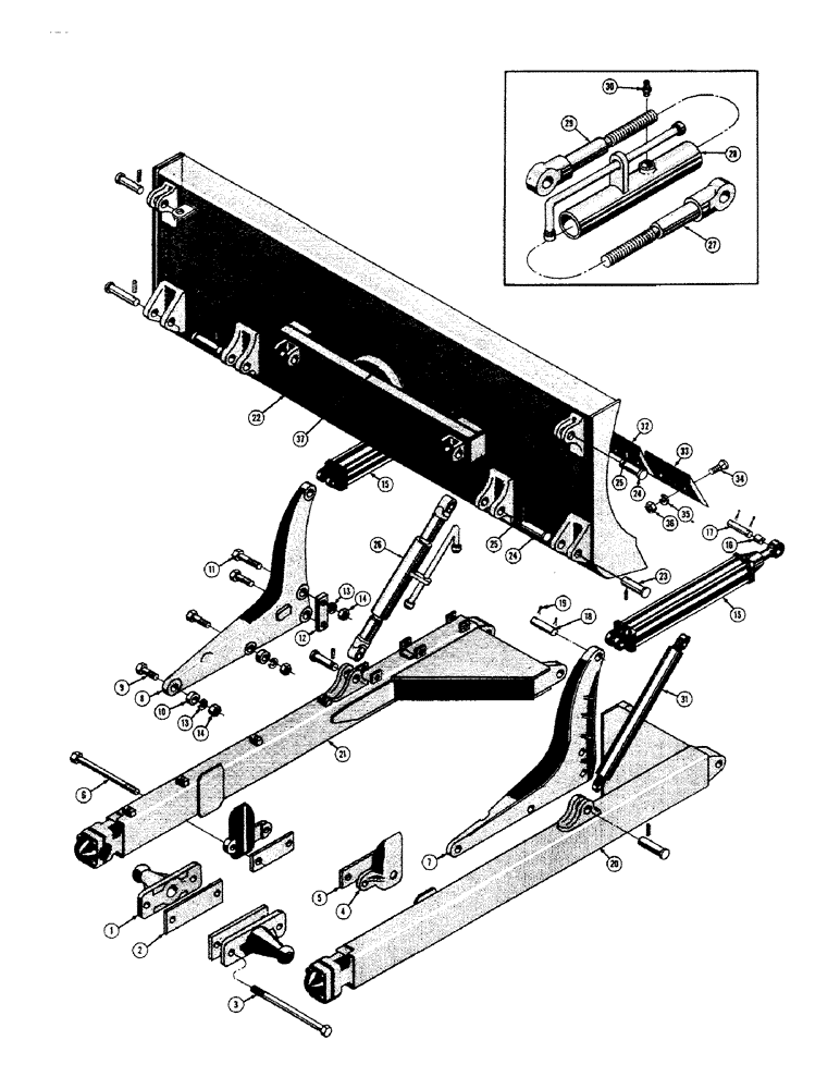 Схема запчастей Case 520 - (126) - MECHANICAL CROWNING DOZER (05) - UPPERSTRUCTURE CHASSIS