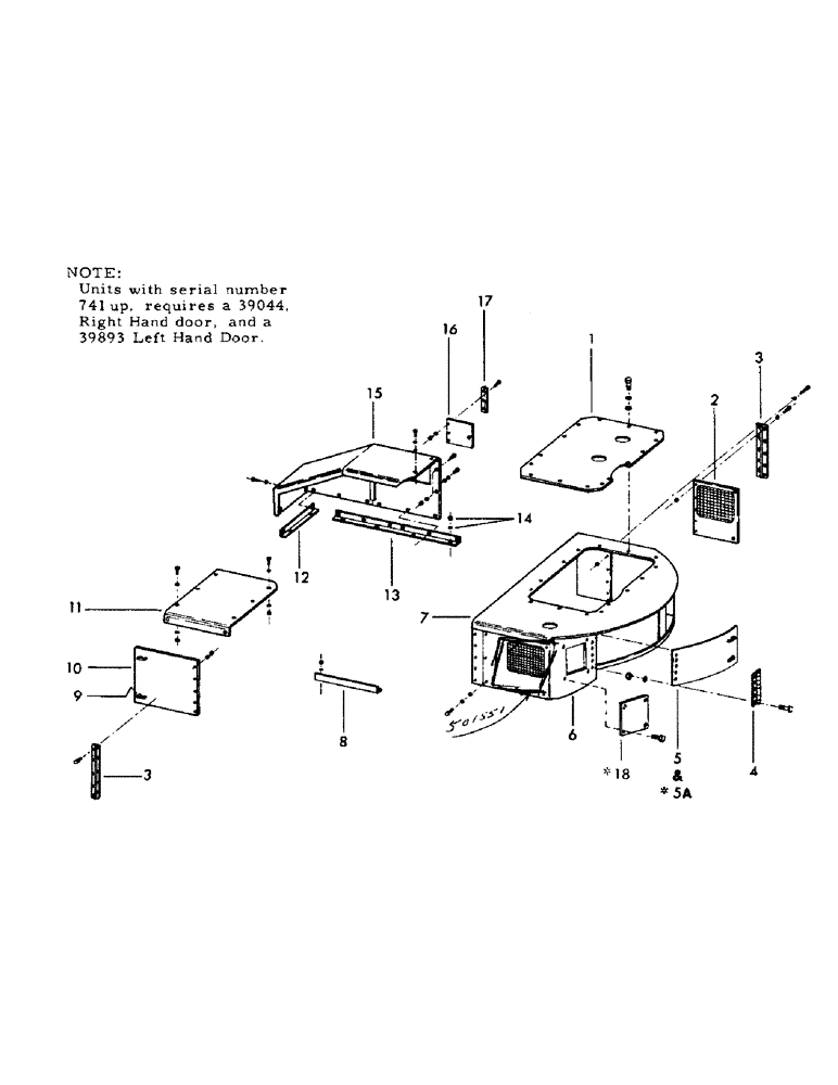 Схема запчастей Case 40EC - (D08) - TURNTABLE SHROUD (05) - UPPERSTRUCTURE CHASSIS