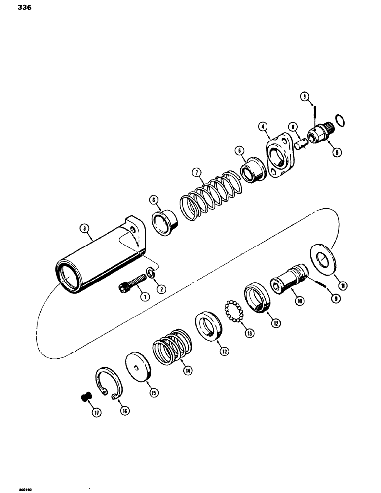 Схема запчастей Case 580C - (336) - HYDRECO LOADER CONTROL VALVE, LIFT SPOOL DETENT (08) - HYDRAULICS