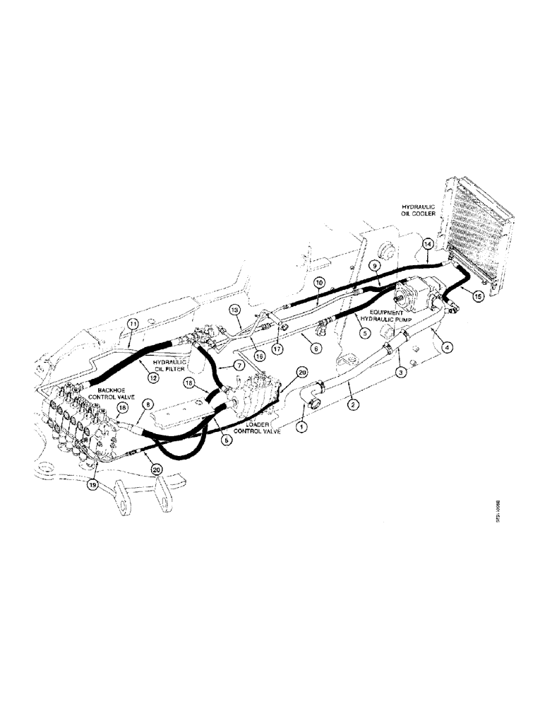 Схема запчастей Case 580SL - (1-12) - PICTORIAL INDEX, EQUIPMENT HYDRAULICS, HYDRAULIC PUMP TO OIL FILTER, CONTROL VALVES & RETURN TO TANK (00) - PICTORIAL INDEX