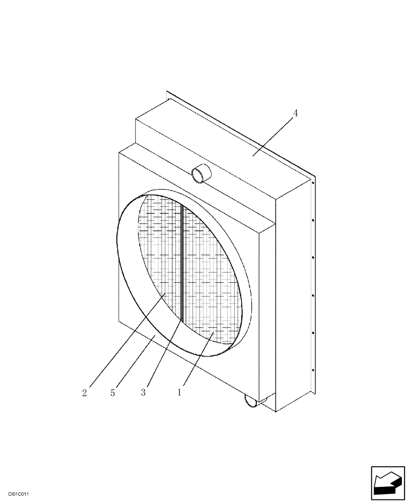 Схема запчастей Case SV216 - (02-003-00[01]) - RADIATOR AND OIL COOLER (02) - ENGINE