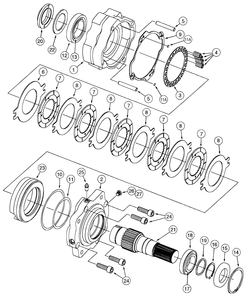 Схема запчастей Case 85XT - (07-01) - BRAKE (07) - BRAKES