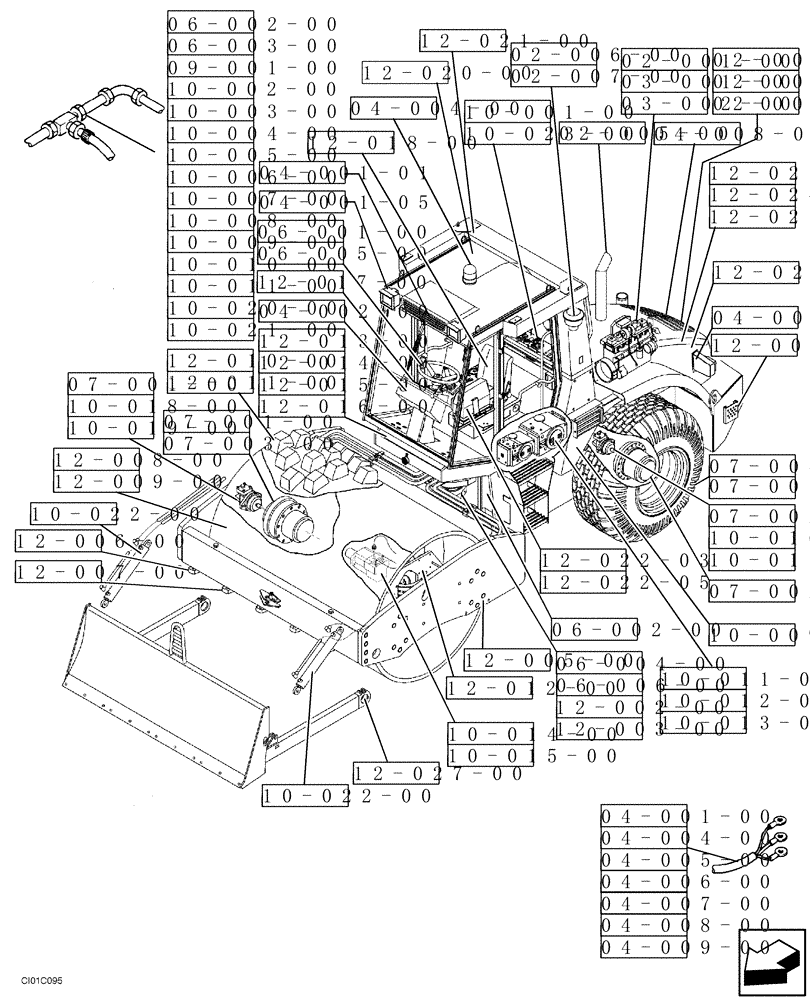 Схема запчастей Case SV212 - (00-001-00[01]) - COMPONENT INDEX - CAB (00) - PICTORIAL INDEX