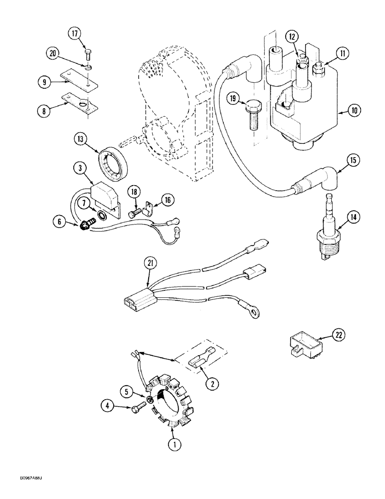 Схема запчастей Case 1818 - (4-08) - IGNITION SYSTEM, GASOLINE MODELS (04) - ELECTRICAL SYSTEMS