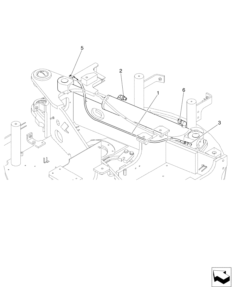 Схема запчастей Case CX36B - (01-008[00]) - HYD LINES, CYLINDER - SWING (35) - HYDRAULIC SYSTEMS