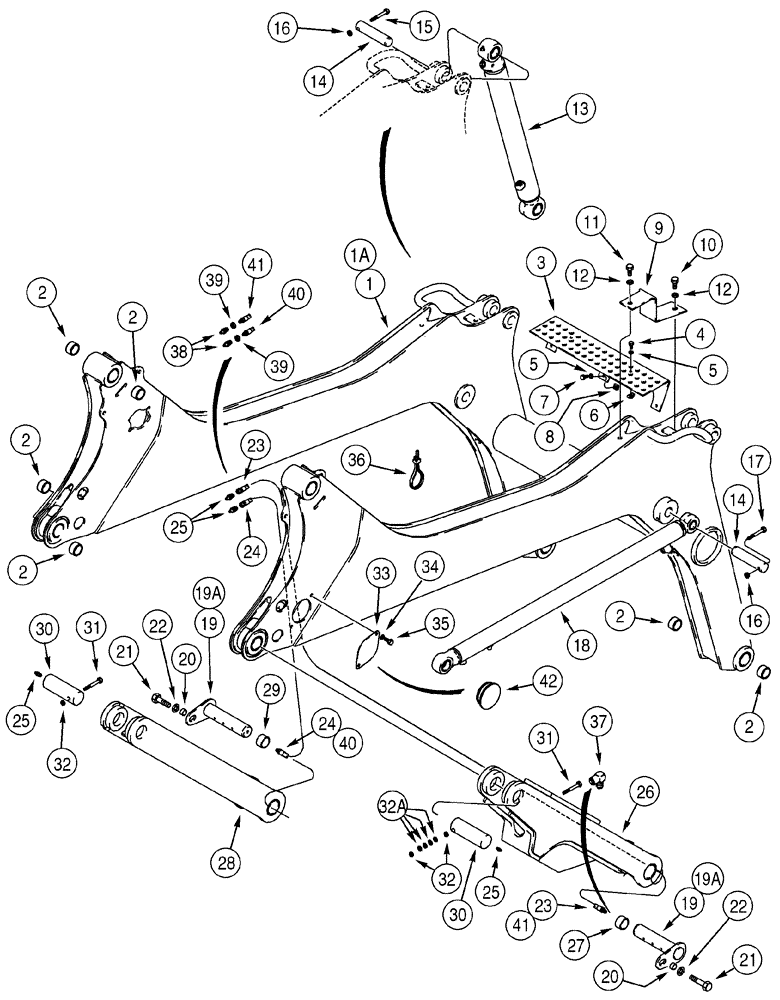 Схема запчастей Case 95XT - (09-01) - LOADER LIFT FRAME (09) - CHASSIS/ATTACHMENTS