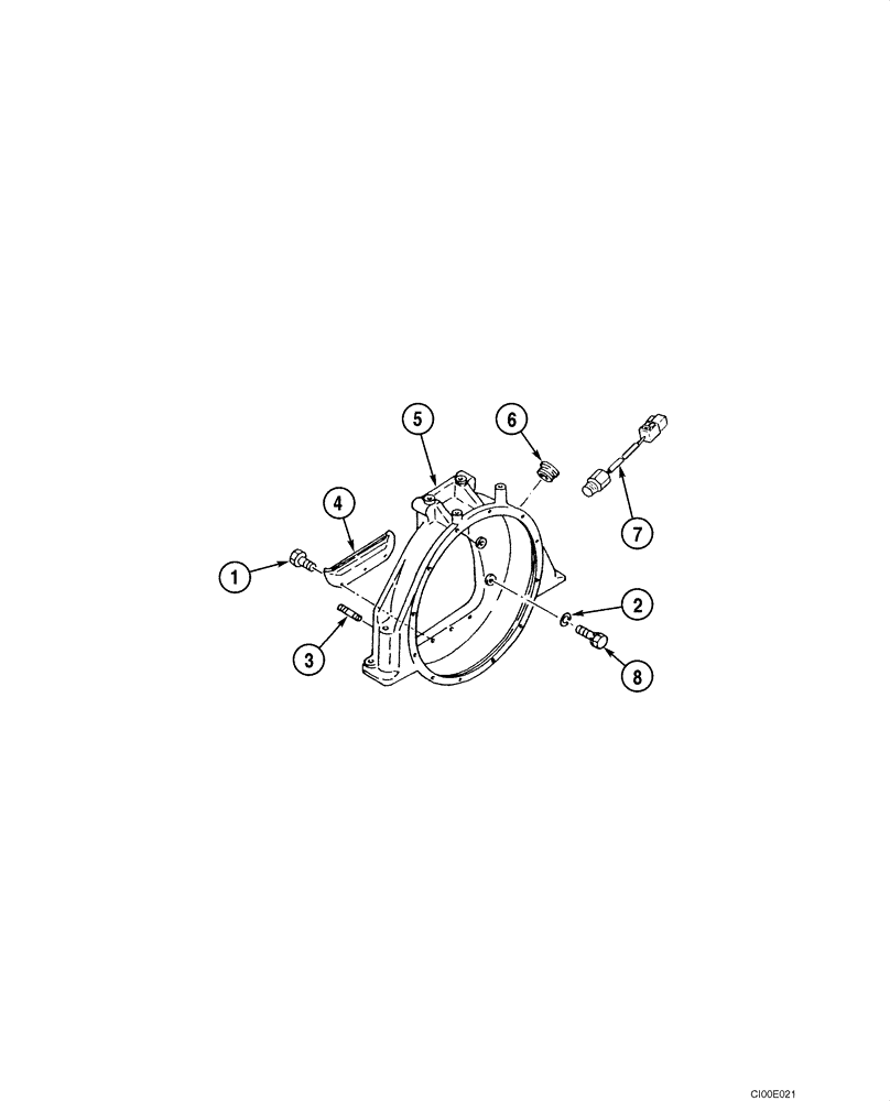 Схема запчастей Case CX135SR - (02-11) - FLYWHEEL HOUSING (02) - ENGINE