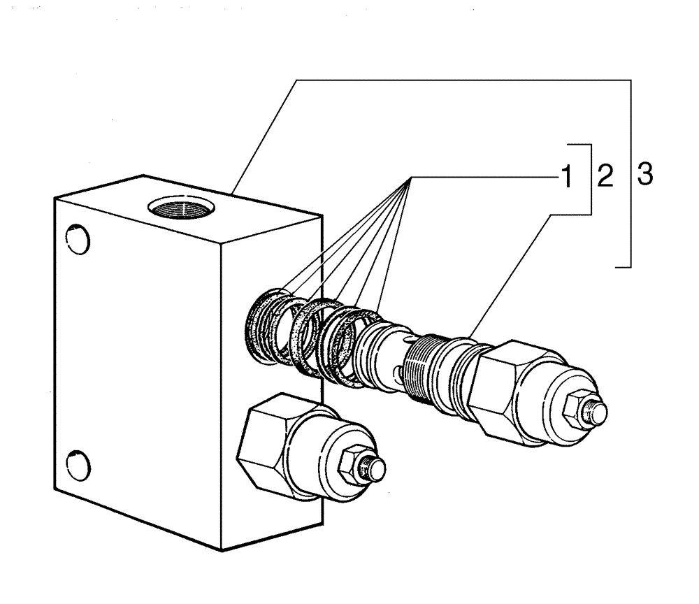 Схема запчастей Case 865B - (08-40[01]) - LOCK VALVE (08) - HYDRAULICS