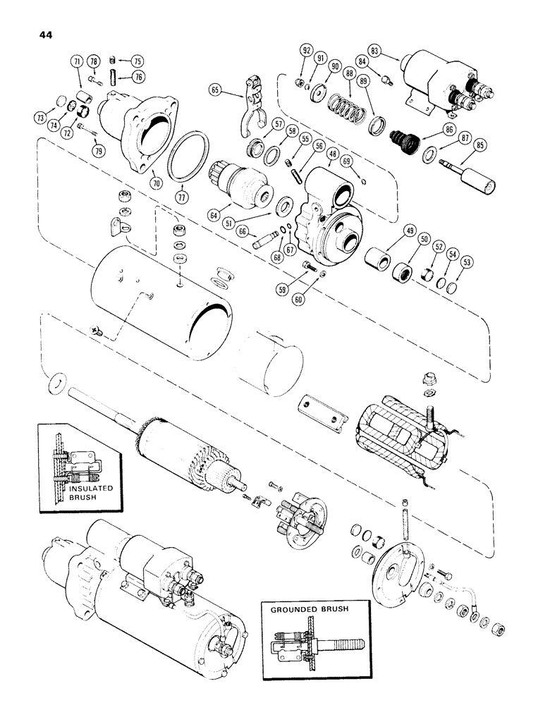 Схема запчастей Case 980B - (044) - R26137 STARTER (06) - ELECTRICAL SYSTEMS